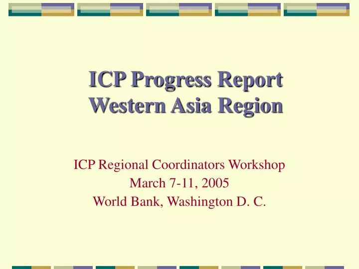 icp progress report western asia region