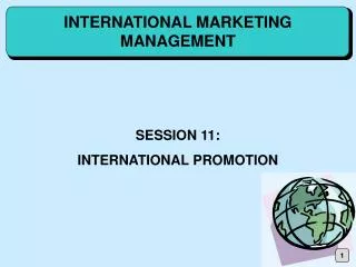 INTERNATIONAL MARKETING MANAGEMENT