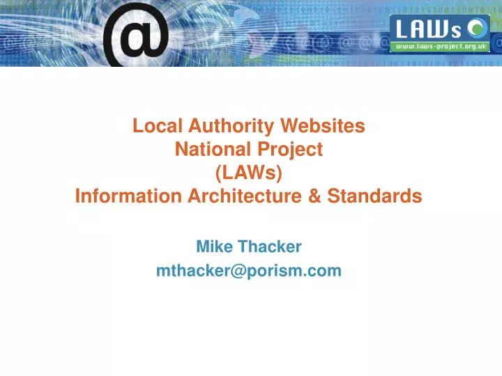 local authority websites national project laws information architecture standards