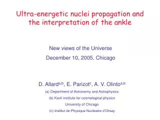 Ultra-energetic nuclei propagation and the interpretation of the ankle