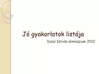 j gyakorlatok list ja