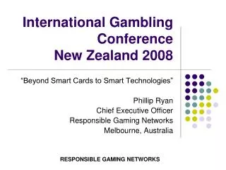 International Gambling Conference New Zealand 2008