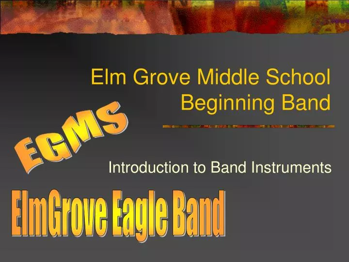 elm grove middle school beginning band