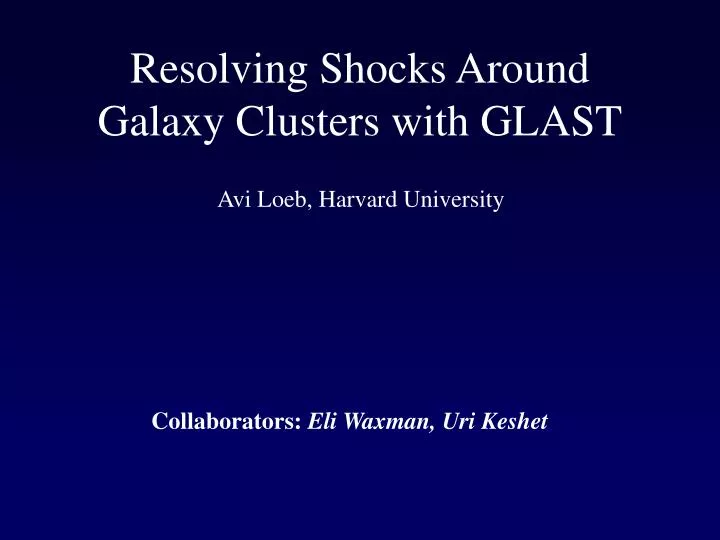 resolving shocks around galaxy clusters with glast