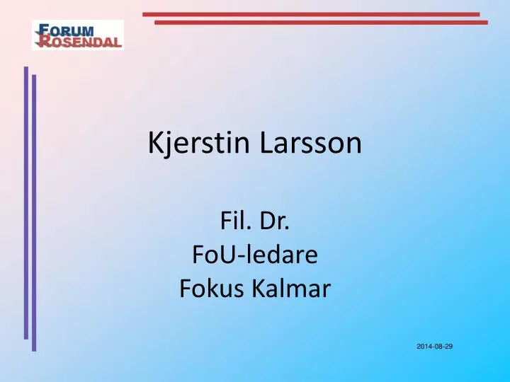 kjerstin larsson fil dr fou ledare fokus kalmar