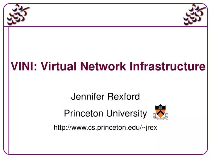 vini virtual network infrastructure