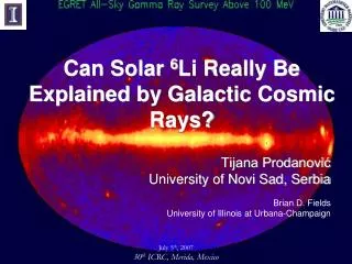 can solar 6 li really be explained by galactic cosmic rays