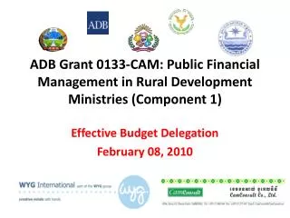 ADB Grant 0133-CAM: Public Financial Management in Rural Development Ministries (Component 1)