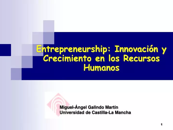 entrepreneurship innovaci n y crecimiento en los recursos humanos