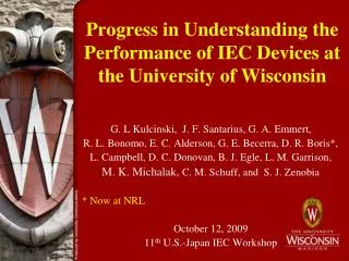 Progress in Understanding the Performance of IEC Devices at the University of Wisconsin