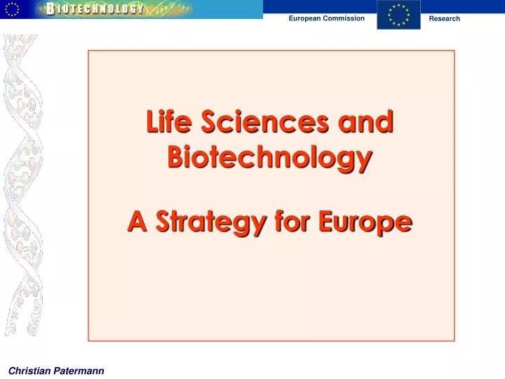 life sciences and biotechnology a strategy for europe