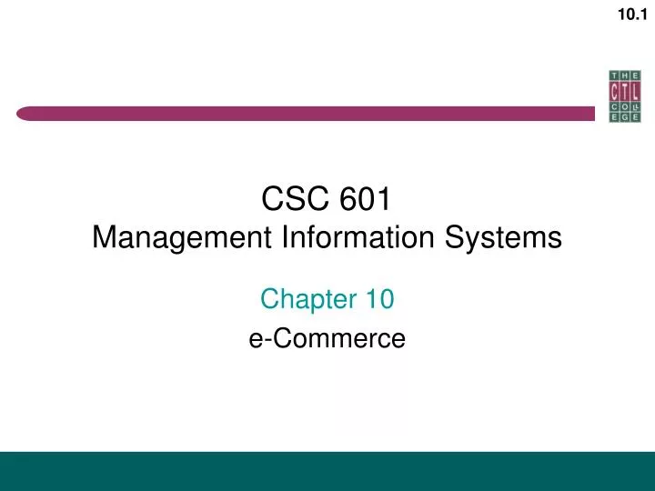 csc 601 management information systems