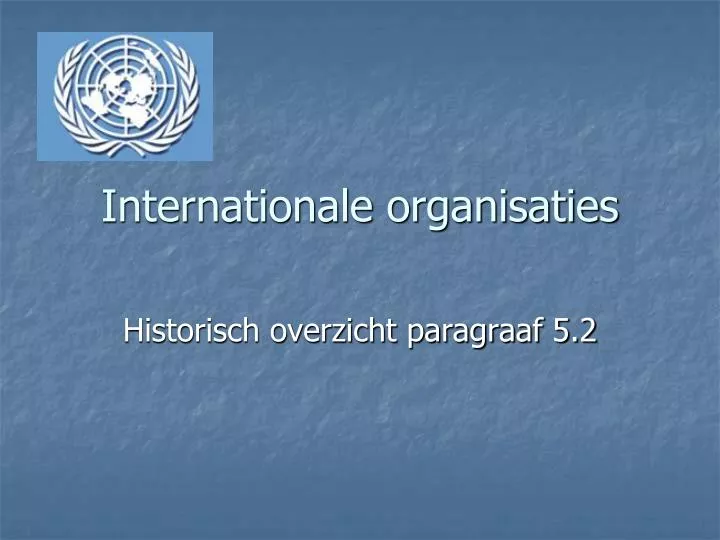 internationale organisaties