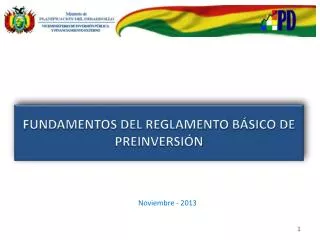 fundamentos del reglamento b sico de preinversi n