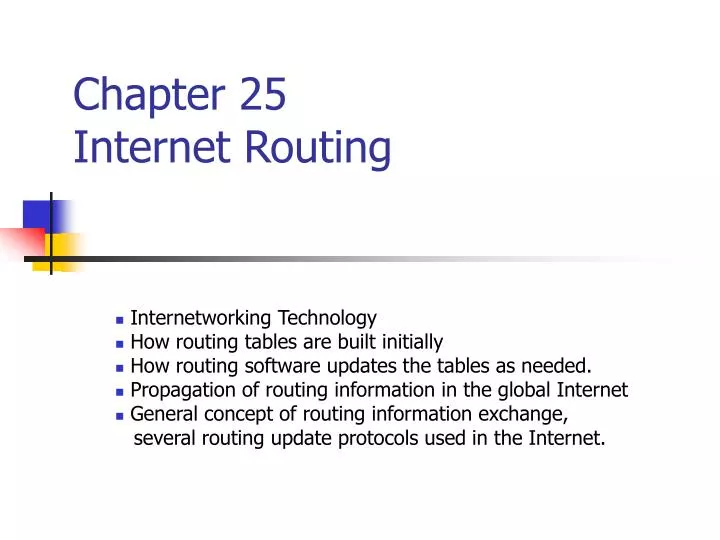 chapter 25 internet routing