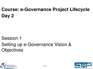 Course: e-Governance Project Lifecycle Day 2