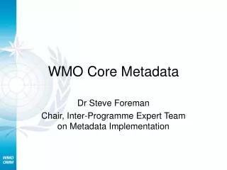 WMO Core Metadata