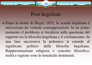 post hegeliani