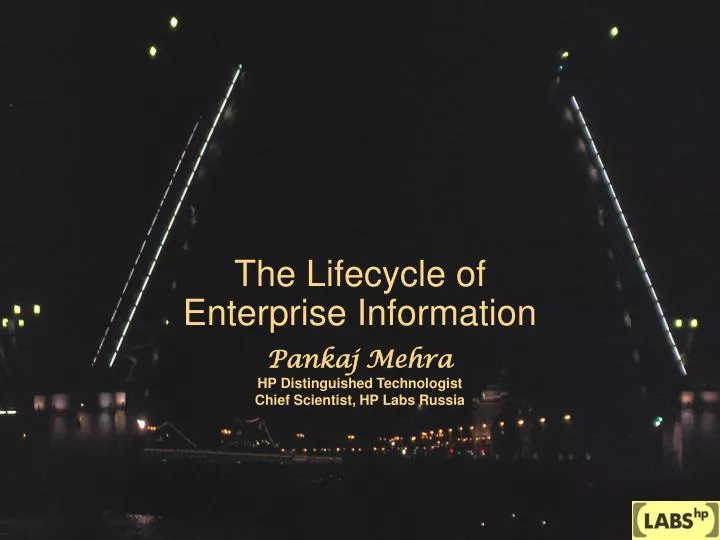the lifecycle of enterprise information