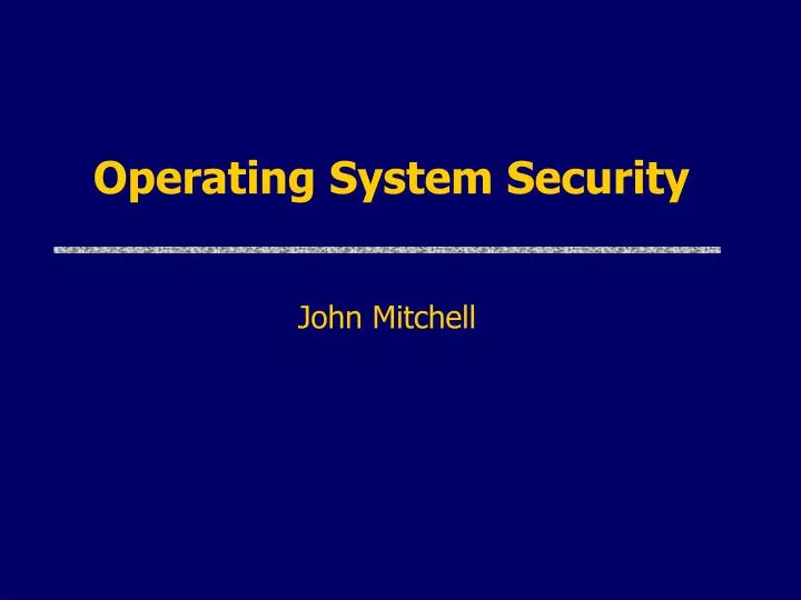 operating system security