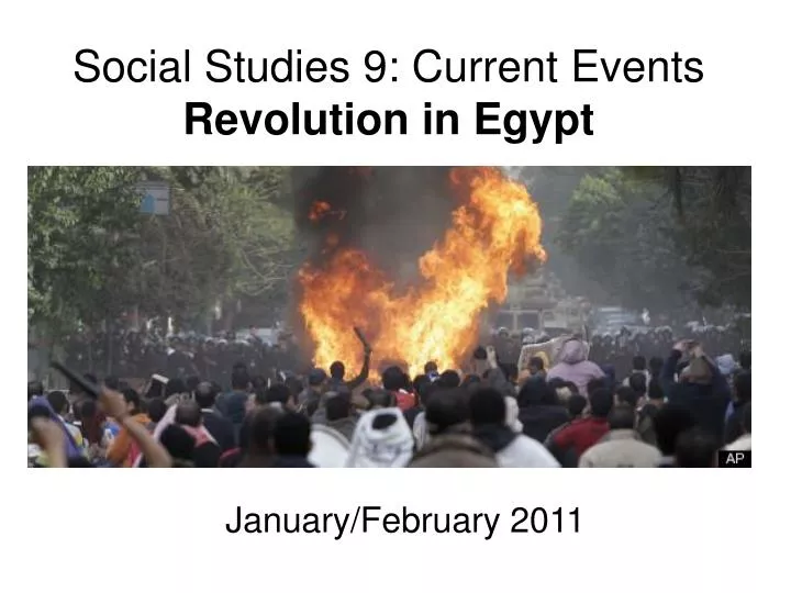 social studies 9 current events revolution in egypt