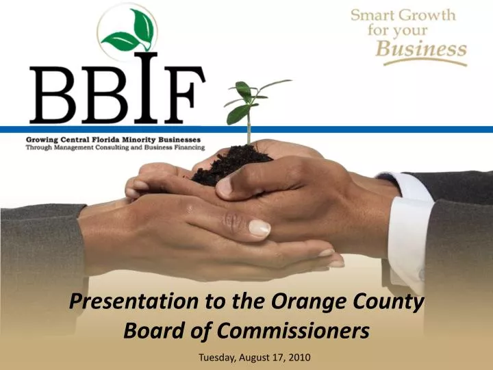presentation to the orange county board of commissioners