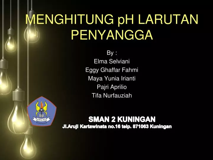 PPT - MENGHITUNG PH LARUTAN PENYANGGA PowerPoint Presentation, Free ...