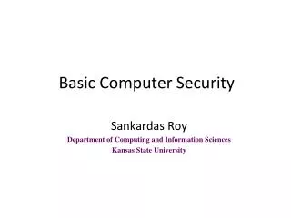 Basic Computer Security