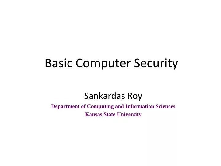 basic computer security