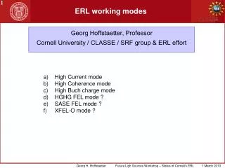 ERL working modes