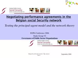 Negotiating performance agreements in the Belgian social Security network