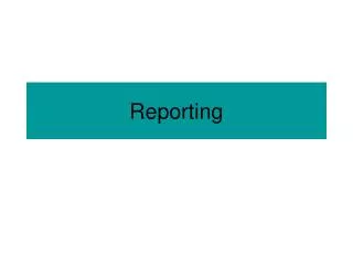 reporting