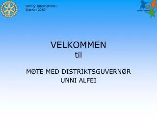 velkommen til