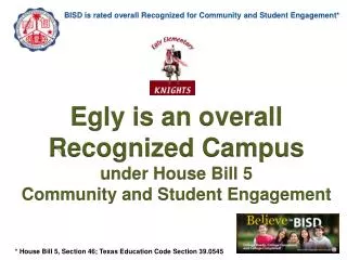 BISD is rated overall Recognized for Community and Student Engagement*