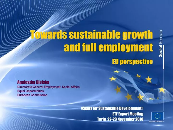 towards sustainable growth and full employment eu perspective