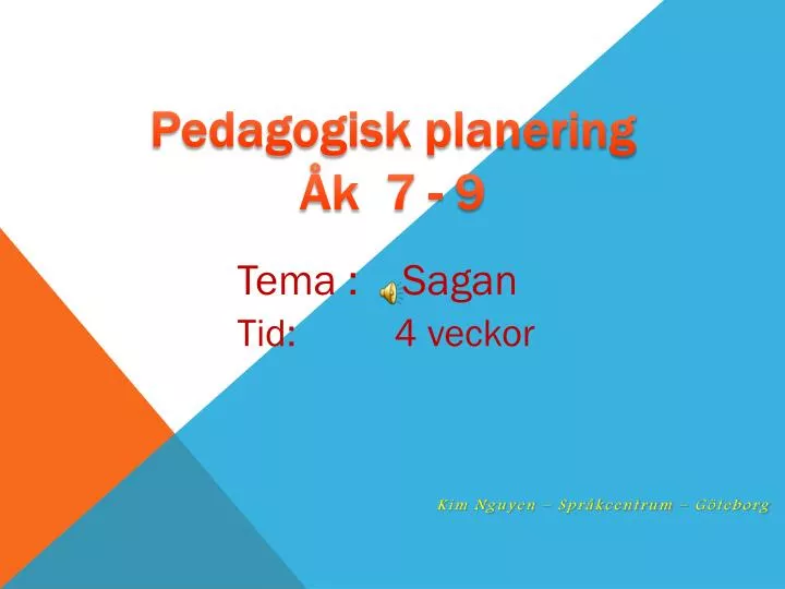 pedagogisk planering k 7 9