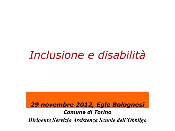 inclusione e disabilit