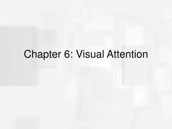 chapter 6 visual attention