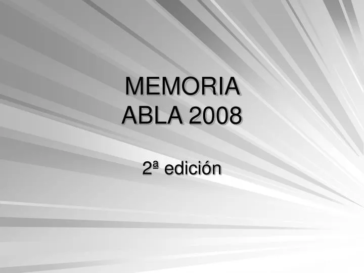 memoria abla 2008