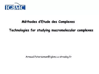 Technologies for studying macromolecular complexes