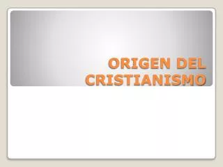 origen del cristianismo