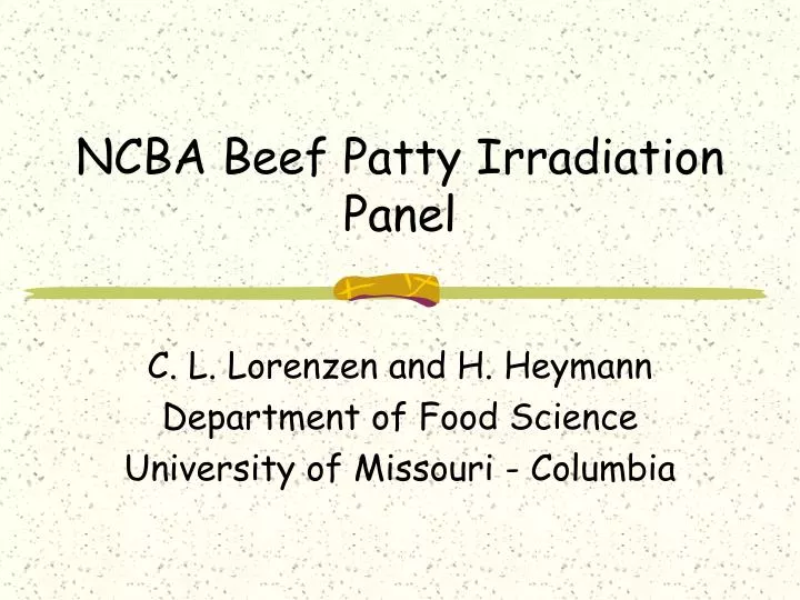 ncba beef patty irradiation panel