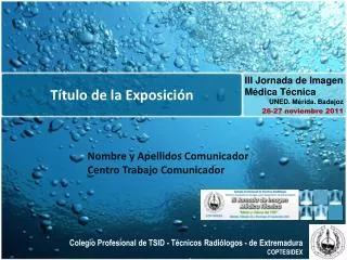 t tulo de la exposici n