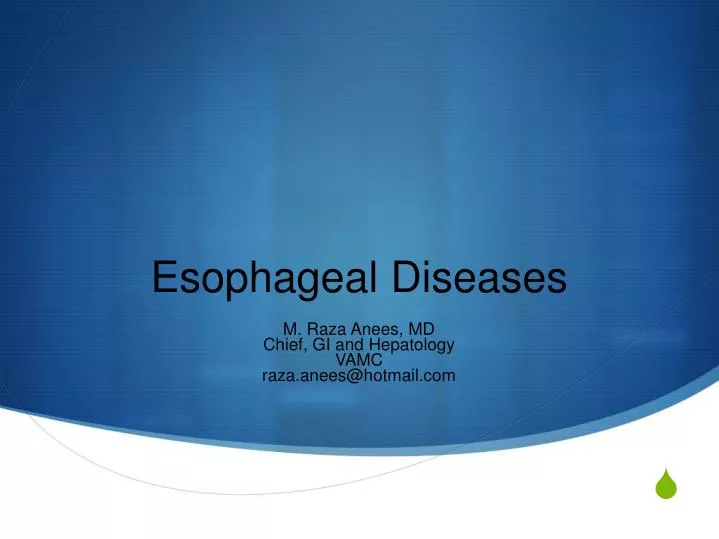 esophageal diseases