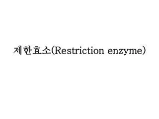 restriction enzyme