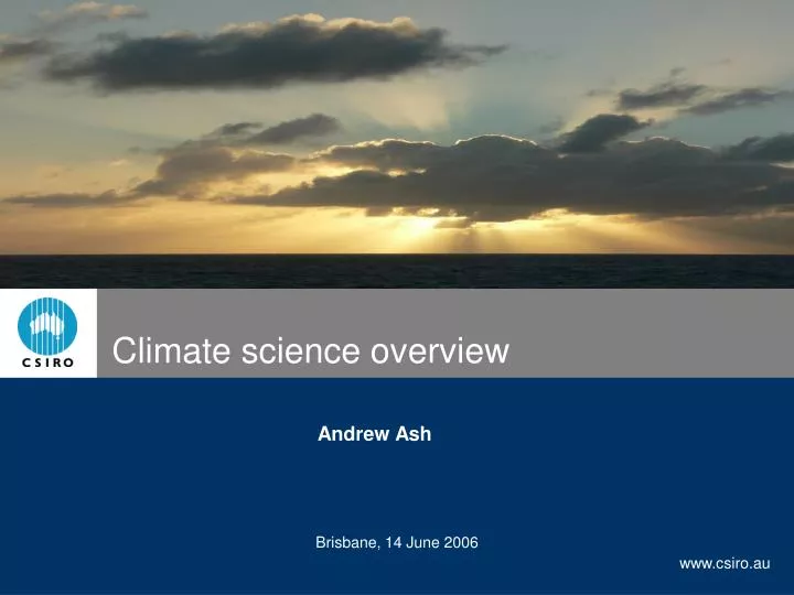 climate science overview