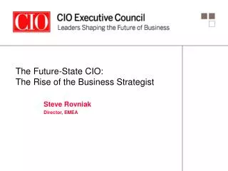 The Future-State CIO: The Rise of the Business Strategist