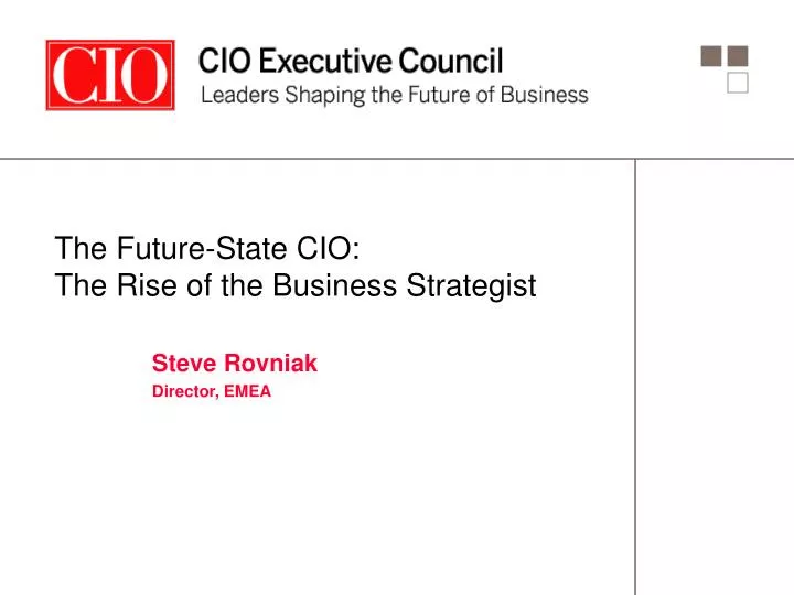 the future state cio the rise of the business strategist