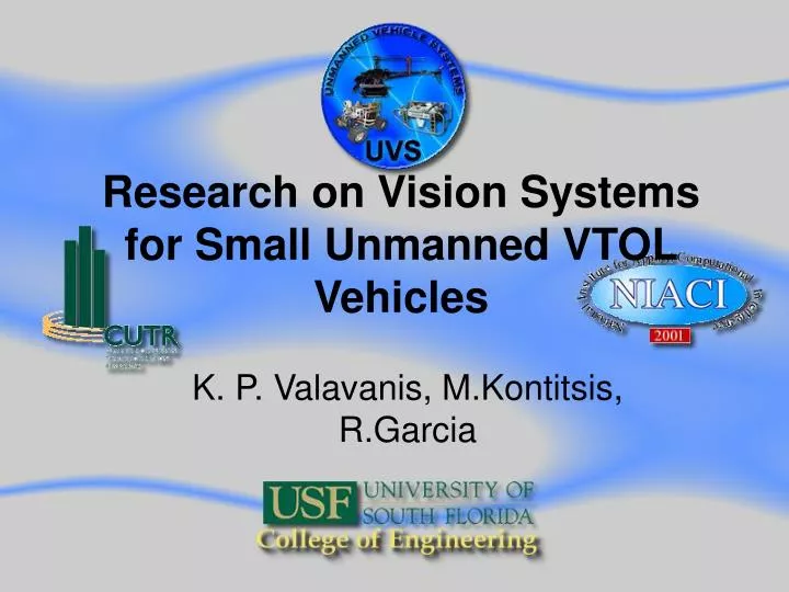 research on vision systems for small unmanned vtol vehicles