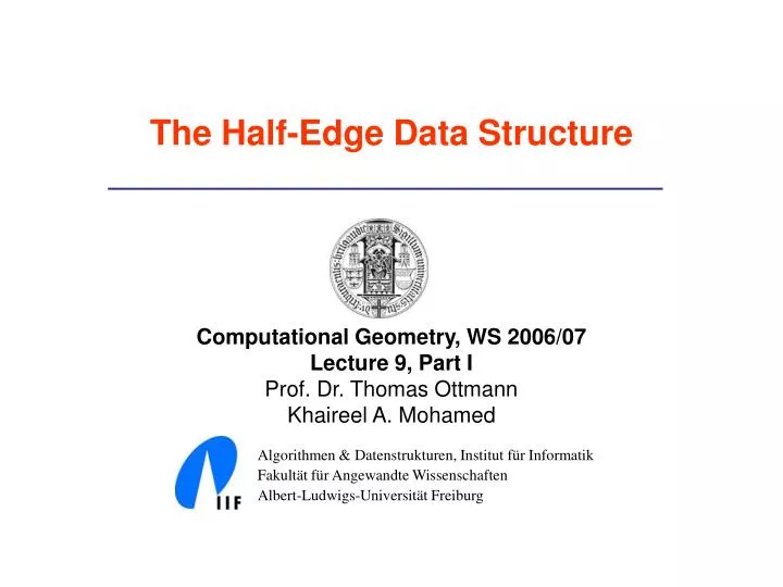 the half edge data structure